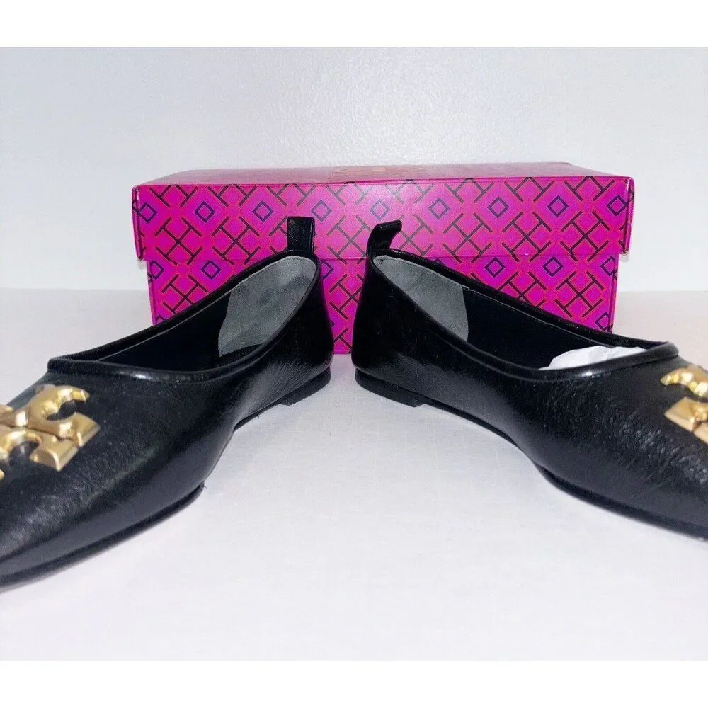 Tory Burch Eleanor Ballet Flats Black 7.5